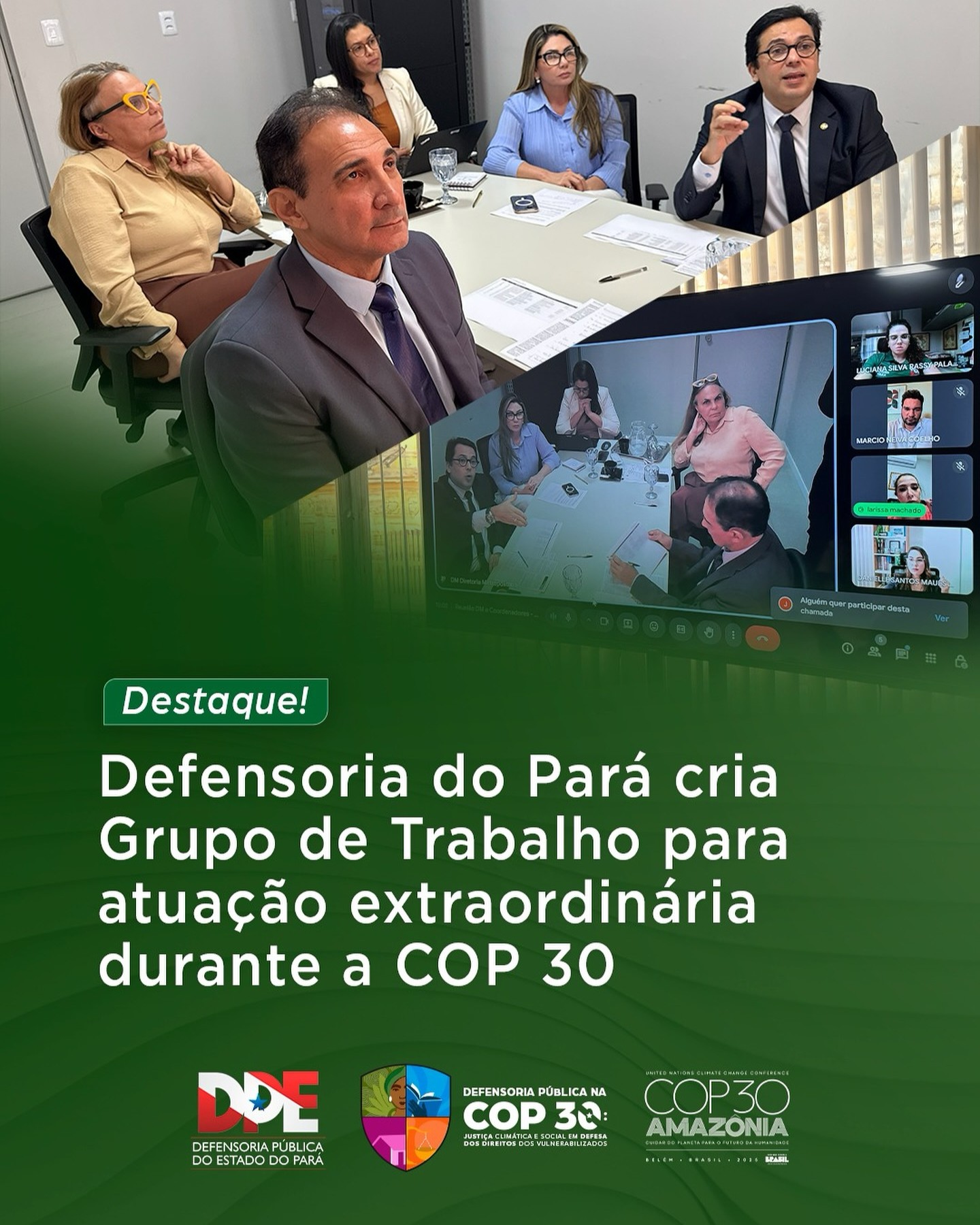 Grupo de Trabalho (GT) para atuação extraordinária durante a realização da COP30